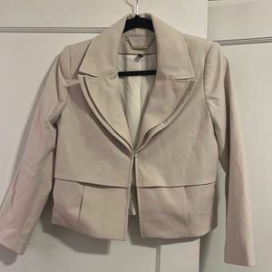 Tan White Black Blazer Size 8